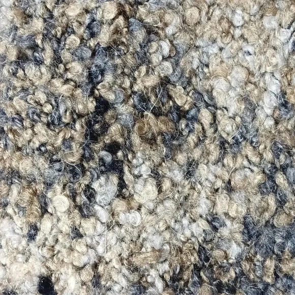 COCOGIA longline cardigan vest multi color brown blue tan mohair wool medium - Picture 4 of 5